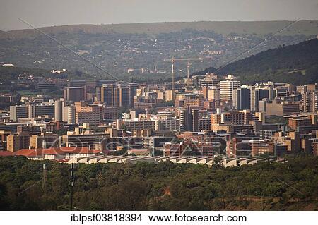 Picture - "View of the city of Pretoria, Gauteng, South Africa, Africa". Fotosearch