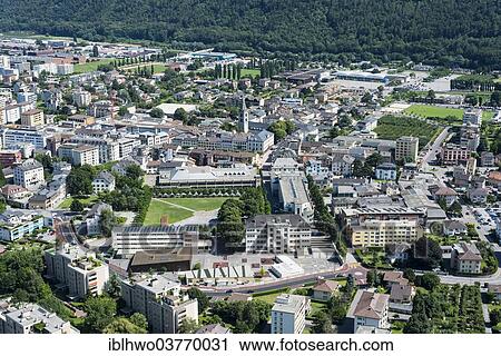 "View of the city, Ravoire, Martigny, Canton of Valais, Switzerland, Europe" View Large Photo Image Stock Image - "View of the city, Ravoire, Martigny, Canton of Valais, Switzerland, Europe". Fotosearch
