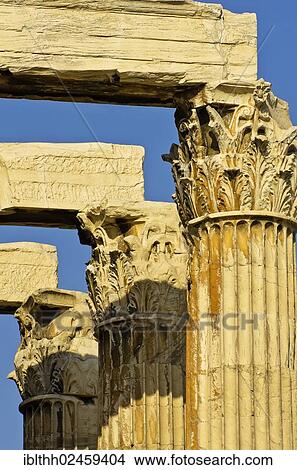 "View of the columns of the Temple of Olympian Zeus, Olympieion, Athens, Greece, Europe" View Large Photo Image Picture - "View of the columns of the Temple of Olympian Zeus, Olympieion, Athens, Greece, Europe". Fotosearch
