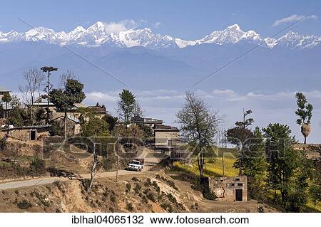 "View of the countryside, rural houses and mountains of the Himalayas, fog in the valley, near Dhulikel, Nepal, Asia" View Large Photo Image Stock Image - "View of the countryside, rural houses and mountains of the Himalayas, fog in the valley, near Dhulikel, Nepal, Asia". Fotosearch