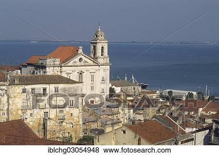 "View of the eastern part of Alfama from viewpoint Portas do Sol, Lisbon, Lisbon District, Portugal, Europe" View Large Photo Image Stock Photo - "View of the eastern part of Alfama from viewpoint Portas do Sol, Lisbon, Lisbon District, Portugal, Europe". Fotosearch