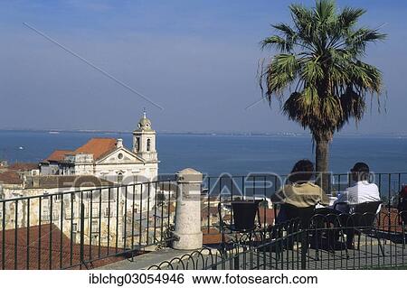 "View of the eastern part of Alfama from viewpoint Portas do Sol, Lisbon, Lisbon District, Portugal, Europe" View Large Photo Image Stock Photograph - "View of the eastern part of Alfama from viewpoint Portas do Sol, Lisbon, Lisbon District, Portugal, Europe". Fotosearch