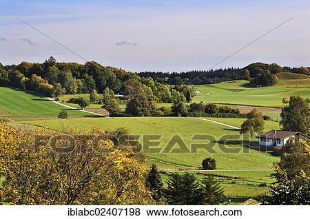 "View of the fields and woods of Andechs, Bavaria, Germany, Europe" View Large Photo Image Stock Photo - "View of the fields and woods of Andechs, Bavaria, Germany, Europe". Fotosearch