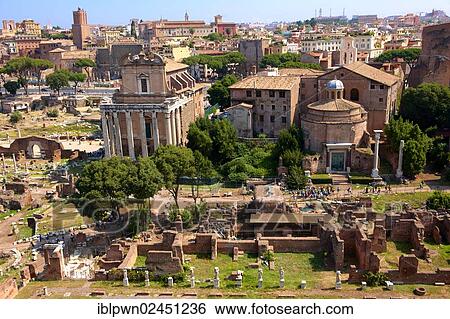 "View of the Forum, Forum Romanum, with Temple of Antonius and Faustina, left, and Temple of Venus and Roma, right, Rome, Italy, Europe" View Large Photo Image Stock Photograph - "View of the Forum, Forum Romanum, with Temple of Antonius and Faustina, left, and Temple of Venus and Roma, right, Rome, Italy, Europe". Fotosearch