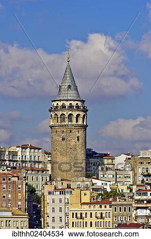 "View of the Galata Tower, Beyoglu district, Istanbul, Turkey, Middle East, Asia" View Large Photo Image Picture - "View of the Galata Tower, Beyoglu district, Istanbul, Turkey, Middle East, Asia". Fotosearch