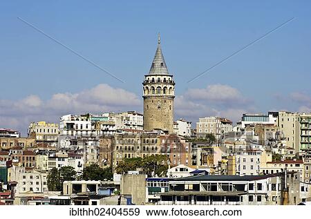 "View of the Galata Tower, Beyoglu district, Istanbul, Turkey, Middle East, Asia" View Large Photo Image Stock Photo - "View of the Galata Tower, Beyoglu district, Istanbul, Turkey, Middle East, Asia". Fotosearch