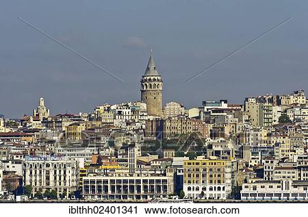 "View of the Galata Tower on the Golden Horn, Istanbul, Turkey, Asia" View Large Photo Image Stock Image - "View of the Galata Tower on the Golden Horn, Istanbul, Turkey, Asia". Fotosearch