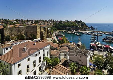 "View of the harbour of Antalya, Turkish Riviera, Turkey, Asia Minor, Asia" View Large Photo Image Stock Photo - "View of the harbour of Antalya, Turkish Riviera, Turkey, Asia Minor, Asia". Fotosearch