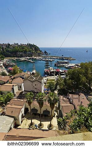 "View of the harbour of Antalya, Turkish Riviera, Turkey, Asia Minor, Asia" View Large Photo Image Stock Photo - "View of the harbour of Antalya, Turkish Riviera, Turkey, Asia Minor, Asia". Fotosearch