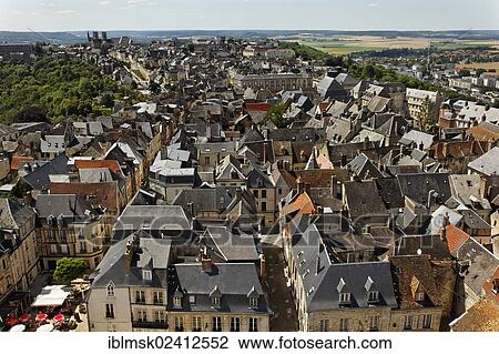 View of the historic district as seen from the southern tower of the westwork of Laon Cathedral, Laon, Via Francigena, an ancient road from France to Rome, department of Aisne, Picardy region, France, Europe View Large Photo Image Stock Image - View of the historic district as seen from the southern tower of the westwork of Laon Cathedral, Laon, Via Francigena, an ancient road from France to Rome, department of Aisne, Picardy region, France, Europe. Fotosearch