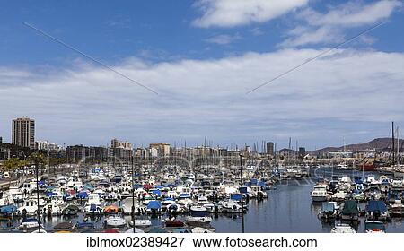 "View of the marina on Ave de Canarias street, Las Palmas, Gran Canaria, Canary Islands, Spain, Europe, PublicGround, Europe" View Large Photo Image Stock Photo - "View of the marina on Ave de Canarias street, Las Palmas, Gran Canaria, Canary Islands, Spain, Europe, PublicGround, Europe". Fotosearch