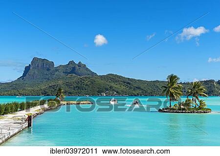"View of the Mount Otemanu volcano, Bora Bora, French Polynesia, Oceania" View Large Photo Image Stock Image - "View of the Mount Otemanu volcano, Bora Bora, French Polynesia, Oceania". Fotosearch