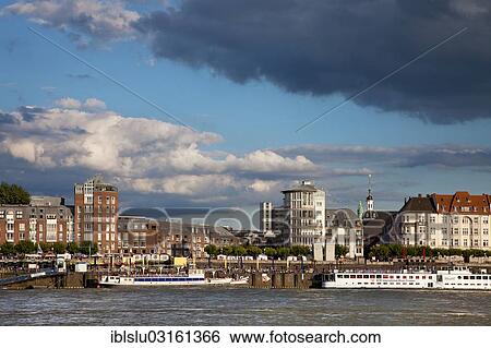Stock Photograph - "View of the old town, Dusseldorf, Rhineland, North Rhine-Westphalia, Germany, Europe". Fotosearch