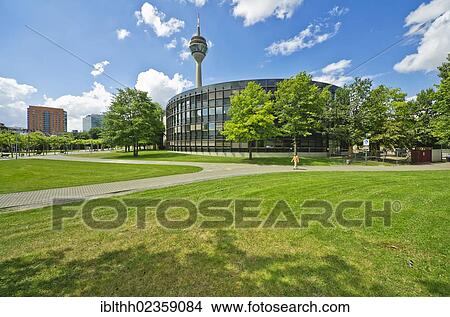 "View of the parliament building, the Rheinturm tower and the Stadttor building, Duesseldorf, North Rhine-Westphalia, Germany, Europe" View Large Photo Image Picture - "View of the parliament building, the Rheinturm tower and the Stadttor building, Duesseldorf, North Rhine-Westphalia, Germany, Europe". Fotosearch