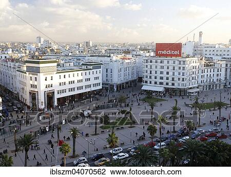 "View of the Place des Nations Unies, city centre, Casablanca, Morocco, Africa" View Large Photo Image Stock Image - "View of the Place des Nations Unies, city centre, Casablanca, Morocco, Africa". Fotosearch