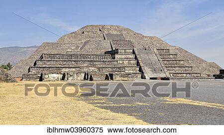 "View of the Plaza de la Luna on the Pyramid of the Moon or Piramide de la Luna, UNESCO World Heritage Site Archaeological Site of Teotihuacan, Mexico, Mexico, North America" View Large Photo Image Stock Photography - "View of the Plaza de la Luna on the Pyramid of the Moon or Piramide de la Luna, UNESCO World Heritage Site Archaeological Site of Teotihuacan, Mexico, Mexico, North America". Fotosearch
