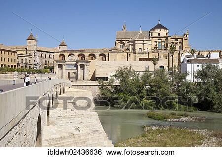 "View of the Puerta del Puente gate and the Mezquita, Mosque? ÇôCathedral of Cordoba, now a cathedral, formerly a mosque, as seen from the Roman bridge, Cordoba, Andalusia, Spain, Europe, PublicGround, Europe" View Large Photo Image Stock Photograph - "View of the Puerta del Puente gate and the Mezquita, Mosque? ÇôCathedral of Cordoba, now a cathedral, formerly a mosque, as seen from the Roman bridge, Cordoba, Andalusia, Spain, Europe, PublicGround, Europe". Fotosearch