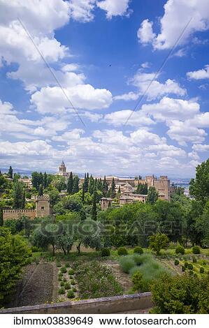 "View of the Sabikah Hill seen from the Alhambra palace, Granada, Andalusia, Spain, Europe" View Large Photo Image Stock Photo - "View of the Sabikah Hill seen from the Alhambra palace, Granada, Andalusia, Spain, Europe". Fotosearch