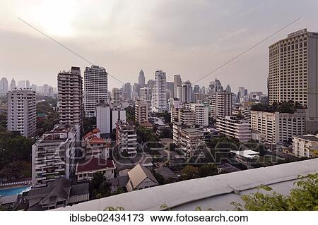 "View of the skyline, Sukhumvit Road, Sheraton Hotel on the right, Bangkok, Thailand, Asia" View Large Photo Image Stock Image - "View of the skyline, Sukhumvit Road, Sheraton Hotel on the right, Bangkok, Thailand, Asia". Fotosearch