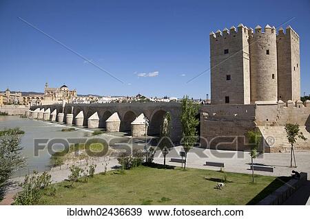"View of the Torre de la Calahorra tower, the Roman bridge and the Mezquita, Mosque? ÇôCathedral of Cordoba, now a cathedral, formerly a mosque, Cordoba, Andalusia, Spain, Europe, PublicGround, Europe" View Large Photo Image Stock Photo - "View of the Torre de la Calahorra tower, the Roman bridge and the Mezquita, Mosque? ÇôCathedral of Cordoba, now a cathedral, formerly a mosque, Cordoba, Andalusia, Spain, Europe, PublicGround, Europe". Fotosearch