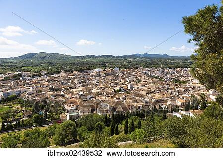Stock Image - "View of the town of Arta, Mallorca, Majorca, Balearic Islands, Spain, Europe". Fotosearch