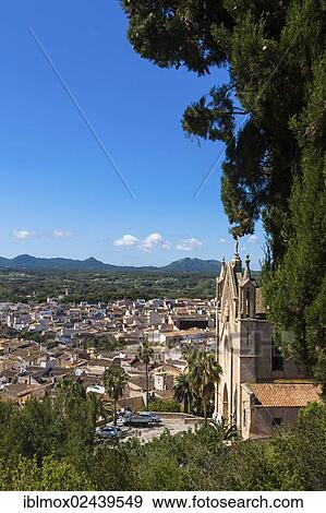"View of the town of Arta, pilgrimage church of Santuari de Sant Salvador, right, Mallorca, Majorca, Balearic Islands, Spain, Europe" View Large Photo Image Stock Photo - "View of the town of Arta, pilgrimage church of Santuari de Sant Salvador, right, Mallorca, Majorca, Balearic Islands, Spain, Europe". Fotosearch