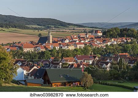 "View of the town of Geysa, former restricted area, inner German border, near Gedenktstatte Point Alpha Memorial, Geysa, Rhon Mountains, Thuringia, Germany, Europe" View Large Photo Image Stock Image - "View of the town of Geysa, former restricted area, inner German border, near Gedenktstatte Point Alpha Memorial, Geysa, Rhon Mountains, Thuringia, Germany, Europe". Fotosearch
