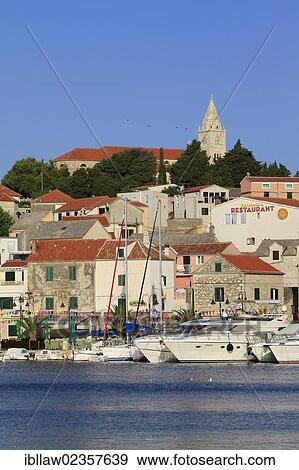 "View of the town of Primosten, Adriatic Coast, Dalmatia, Croatia, Europe" View Large Photo Image Stock Photo - "View of the town of Primosten, Adriatic Coast, Dalmatia, Croatia, Europe". Fotosearch