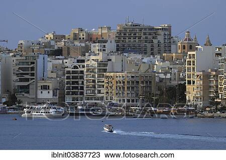 "View of the town of Sliema, Malta, Europe" View Large Photo Image Stock Image - "View of the town of Sliema, Malta, Europe". Fotosearch