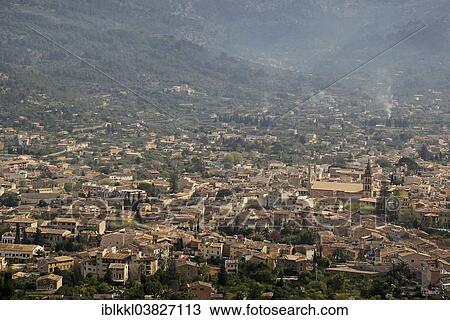 "View of the town of Soller, Majorca, Balearic Islands, Spain, Europe" View Large Photo Image Stock Image - "View of the town of Soller, Majorca, Balearic Islands, Spain, Europe". Fotosearch