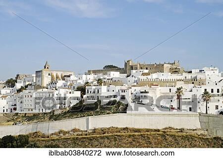 "View of the town of Vejer de la Frontera, Cadiz Province, Costa de la Luz, Andalusia, Spain, Europe" View Large Photo Image Stock Image - "View of the town of Vejer de la Frontera, Cadiz Province, Costa de la Luz, Andalusia, Spain, Europe". Fotosearch