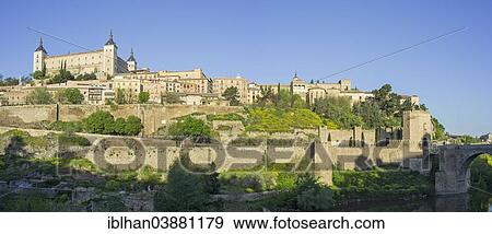 "View of the town with the Alcazar, Toledo, Castilla-La Mancha, Spain, Europe" View Large Photo Image Stock Photo - "View of the town with the Alcazar, Toledo, Castilla-La Mancha, Spain, Europe". Fotosearch
