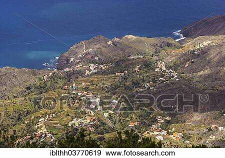 "View of the valley and the sea, Alojera, La Gomera, Canary Islands, Spain, Europe" View Large Photo Image Stock Photo - "View of the valley and the sea, Alojera, La Gomera, Canary Islands, Spain, Europe". Fotosearch