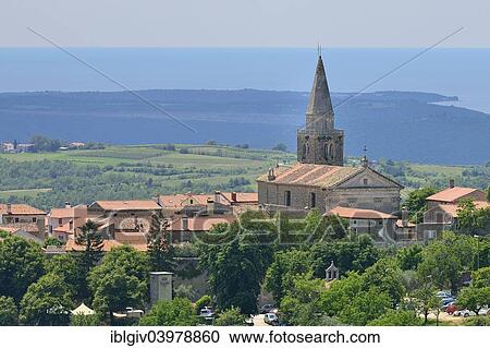 "View of the village and the sea, Groznjan, Istria, Croatia, Europe" View Large Photo Image Stock Image - "View of the village and the sea, Groznjan, Istria, Croatia, Europe". Fotosearch
