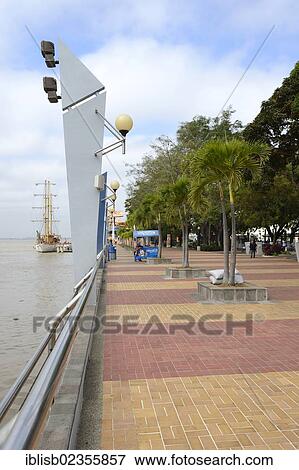"View of the waterfront of Park Malecon on the banks of Rio Guayas, Guayaquil, Ecuador, South America" View Large Photo Image Stock Photo - "View of the waterfront of Park Malecon on the banks of Rio Guayas, Guayaquil, Ecuador, South America". Fotosearch