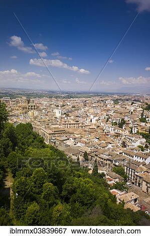 "View of town of Granada, Andalusia, Spain, Europe" View Large Photo Image Stock Photo - "View of town of Granada, Andalusia, Spain, Europe". Fotosearch