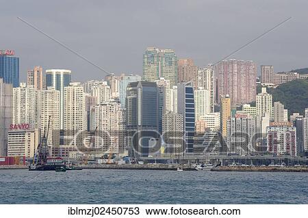 "View of Victoria Harbour and skyscrapers in Fortress Hill and Causeway Bay, Eastern District, Hong Kong Island, Hong Kong, China, Asia" View Large Photo Image Stock Image - "View of Victoria Harbour and skyscrapers in Fortress Hill and Causeway Bay, Eastern District, Hong Kong Island, Hong Kong, China, Asia". Fotosearch