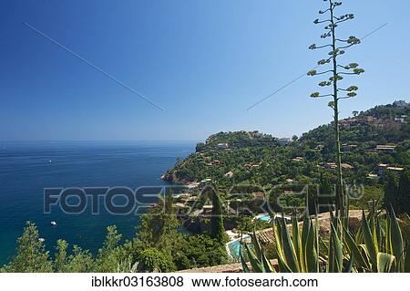 Stock Photo - "View on Mediterranean coast, Saint-Raphael, French Riviera, Var, Provence-Alpes-Cote d? ÇÖAzur, France, Europe". Fotosearch