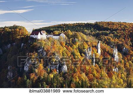 "View over Danube Gorge towards Burg Wildenstein Castle, Upper Danube Nature Park, Swabian Jura, Baden-Wurttemberg, Germany, Europe" View Large Photo Image Stock Photo - "View over Danube Gorge towards Burg Wildenstein Castle, Upper Danube Nature Park, Swabian Jura, Baden-Wurttemberg, Germany, Europe". Fotosearch