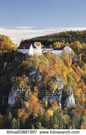 "View over Danube Gorge towards Burg Wildenstein Castle, Upper Danube Nature Park, Swabian Jura, Baden-Wurttemberg, Germany, Europe" View Large Photo Image Stock Photo - "View over Danube Gorge towards Burg Wildenstein Castle, Upper Danube Nature Park, Swabian Jura, Baden-Wurttemberg, Germany, Europe". Fotosearch