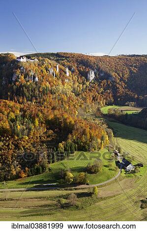 "View over Danube Gorge towards Burg Wildenstein Castle, Upper Danube Nature Park, Swabian Jura, Baden-Wurttemberg, Germany, Europe" View Large Photo Image Stock Photo - "View over Danube Gorge towards Burg Wildenstein Castle, Upper Danube Nature Park, Swabian Jura, Baden-Wurttemberg, Germany, Europe". Fotosearch