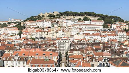"View over Lisbon and the Castelo de Sao Jorge, Lisbon, Portugal, Europe" View Large Photo Image Stock Photo - "View over Lisbon and the Castelo de Sao Jorge, Lisbon, Portugal, Europe". Fotosearch