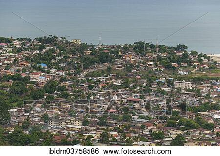 Stock Photograph - "View over the Aberdeen Hill district, Freetown, Western Area, Sierra Leone, Africa". Fotosearch