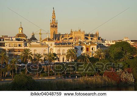 "View over the Guadalquivir to the bullring and the cathedral, Seville, Andalucia, Spain, Europe" View Large Photo Image Stock Photo - "View over the Guadalquivir to the bullring and the cathedral, Seville, Andalucia, Spain, Europe". Fotosearch