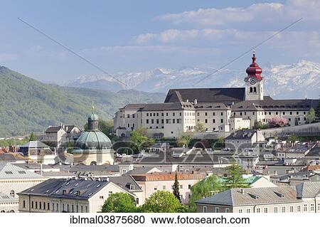 "View over the historic centre of Salzburg and the Alps, Salzburg, Salzburg State, Austria, Europe" View Large Photo Image Stock Image - "View over the historic centre of Salzburg and the Alps, Salzburg, Salzburg State, Austria, Europe". Fotosearch