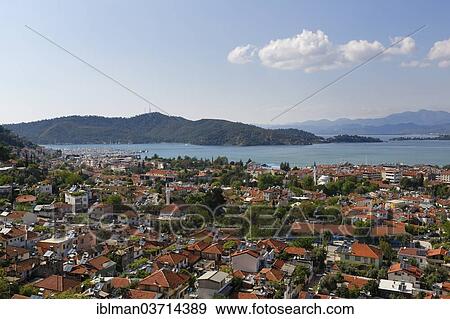 "View over the roofs of Fethiye, Lycian coast, Fethiye, Mugla Province, Aegean region, Turkey, Asia" View Large Photo Image Stock Photo - "View over the roofs of Fethiye, Lycian coast, Fethiye, Mugla Province, Aegean region, Turkey, Asia". Fotosearch