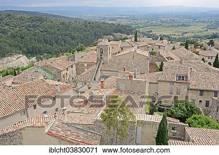 "View over the roofs of Le Barroux, Vaucluse, Provence-Alpes-Cote d'Azur, Southern France, France, Europe" View Large Photo Image Stock Image - "View over the roofs of Le Barroux, Vaucluse, Provence-Alpes-Cote d'Azur, Southern France, France, Europe". Fotosearch