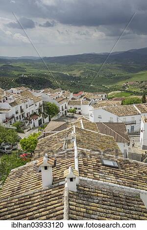 "View over the roofs of the old town, Zahara de la Sierra, Andalucia, Spain, Europe" View Large Photo Image Stock Image - "View over the roofs of the old town, Zahara de la Sierra, Andalucia, Spain, Europe". Fotosearch