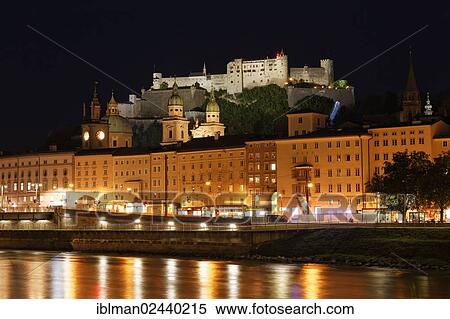 "View over the Salzach river with the tower of the Town Hall, Salzburg Cathedral Festung Hohensalzburg castle, Salzburg, Austria, Europe, PublicGround, Europe" View Large Photo Image Stock Photography - "View over the Salzach river with the tower of the Town Hall, Salzburg Cathedral Festung Hohensalzburg castle, Salzburg, Austria, Europe, PublicGround, Europe". Fotosearch