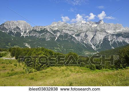 "View over Thethi valley towards Radohima mountain, Theth, Theth National Park, Albanian Alps, Albania, The Balkans, Europe" View Large Photo Image Stock Photo - "View over Thethi valley towards Radohima mountain, Theth, Theth National Park, Albanian Alps, Albania, The Balkans, Europe". Fotosearch